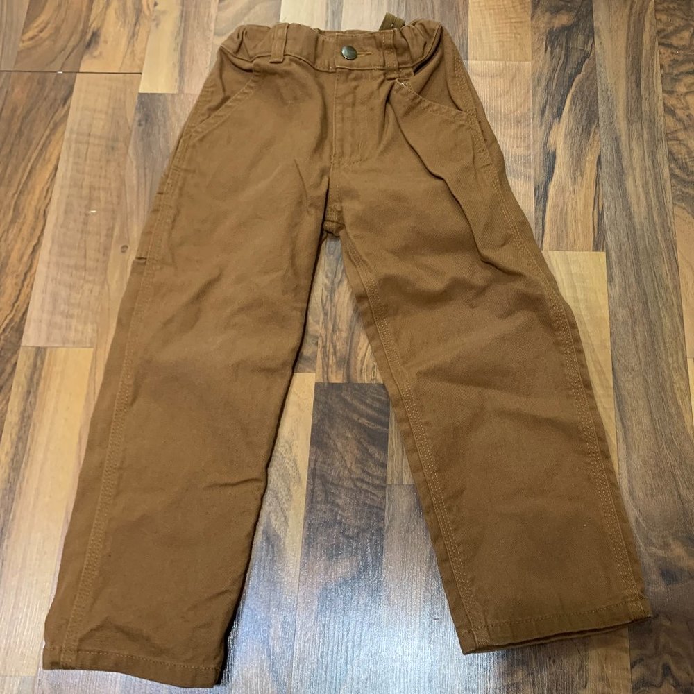Carhartt Pants Brown Canvas Dungaree Boys Size 4T